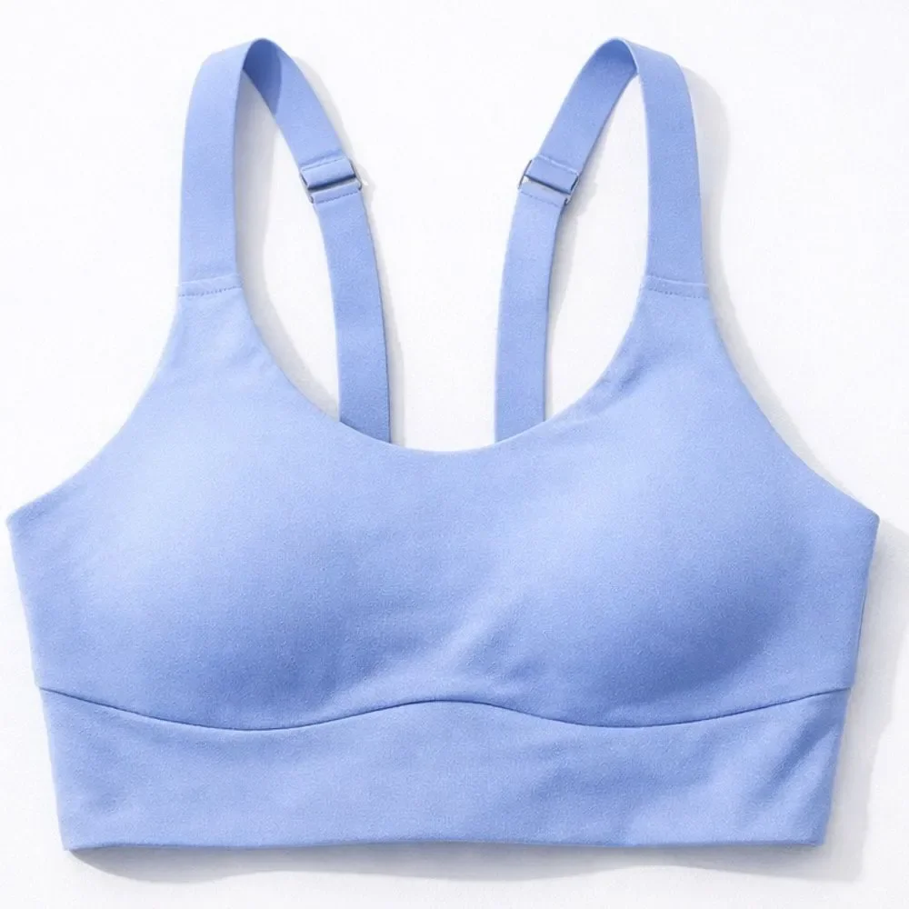 Alo Yoga Crystal Blue High Impact Racerback Sports Bra 34D Sculpt Fit